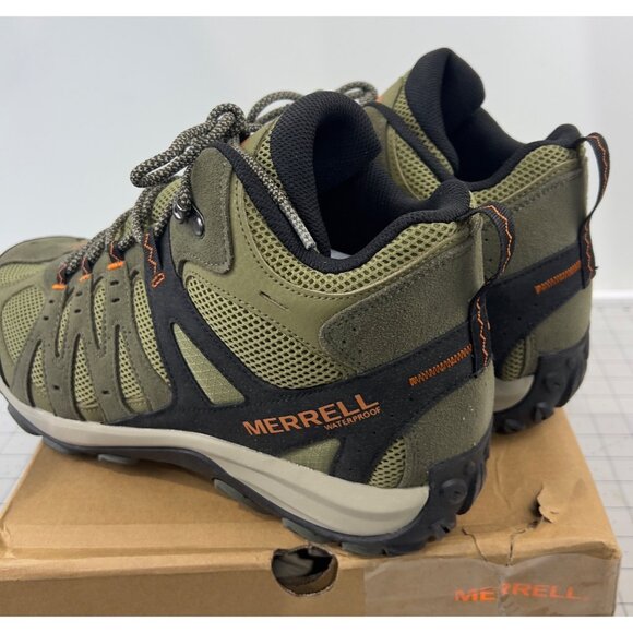 Merrell Men's Accentor 3 Waterproof Mid Hiking Boots Olive Sz. 10 W(EE) New - Picture 4 of 8